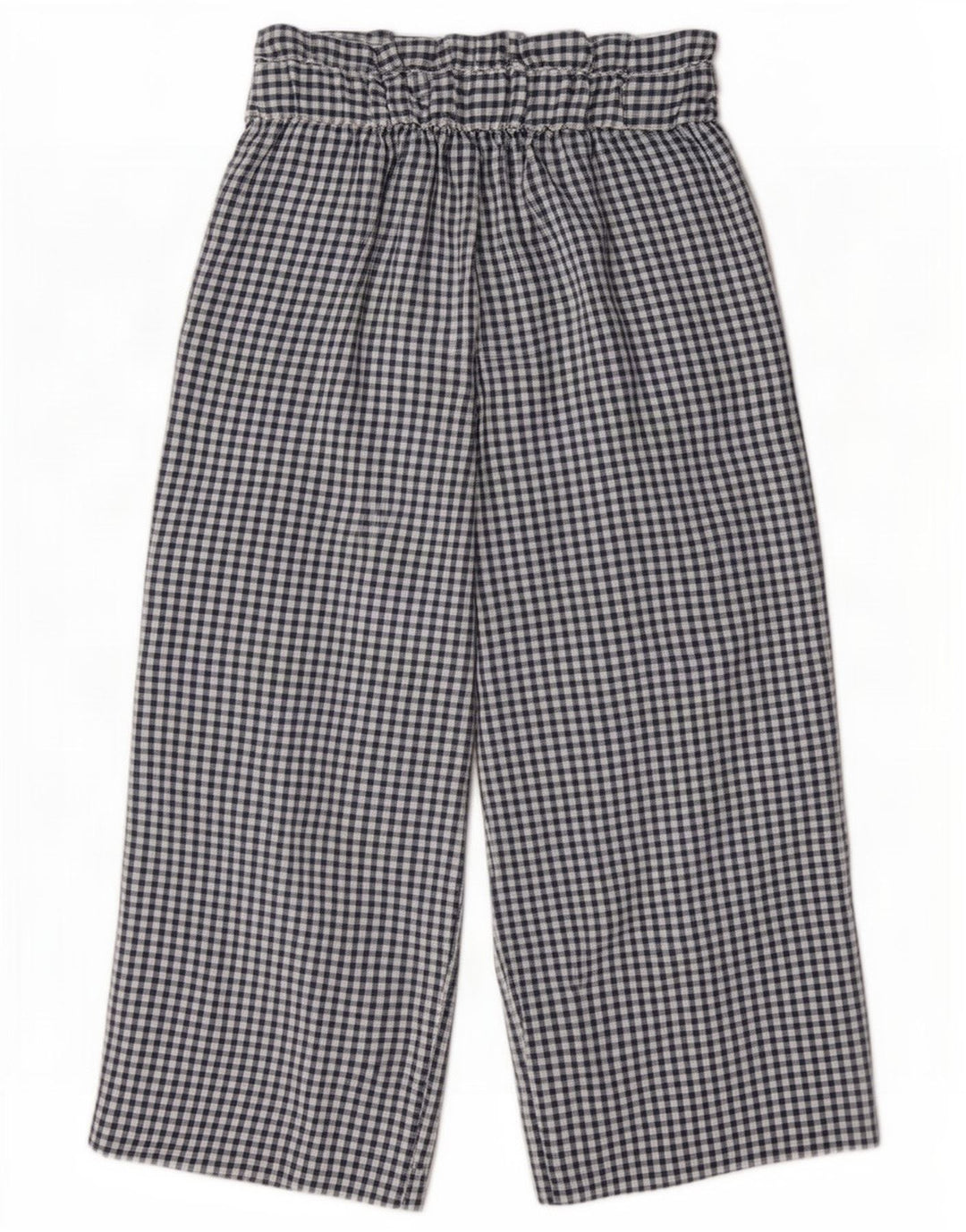 Zara Pantalon Capri Cullotes Femme Moyen W28 L22 Bleu Marine Vichy