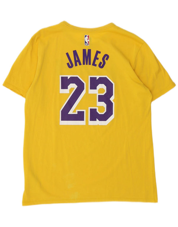 Nike Mens Los Angeles Lakers Graphic T-Shirt Haut Large Jaune Coton