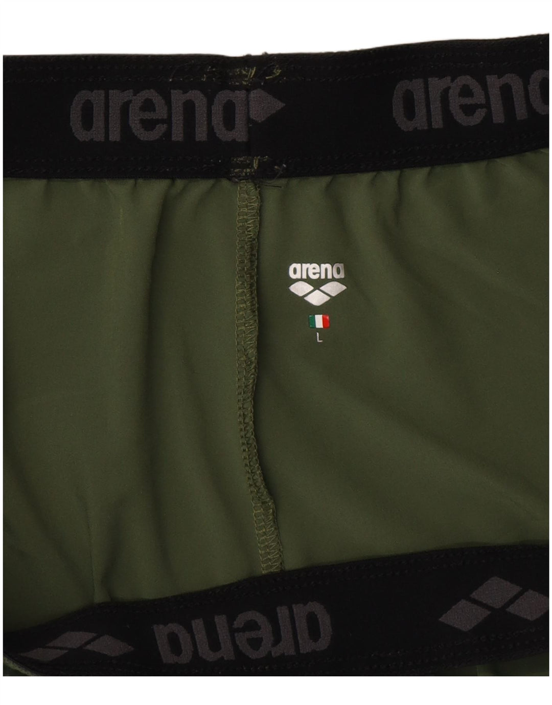 Arena Short de Sport Homme Large Kaki Polyester
