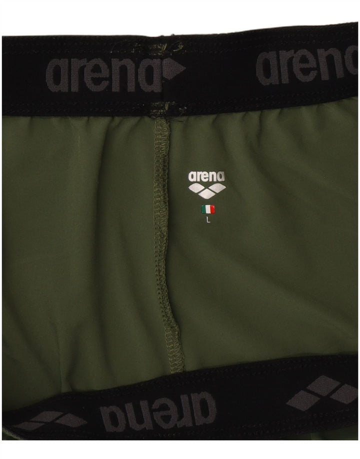 Arena Short de Sport Homme Large Kaki Polyester