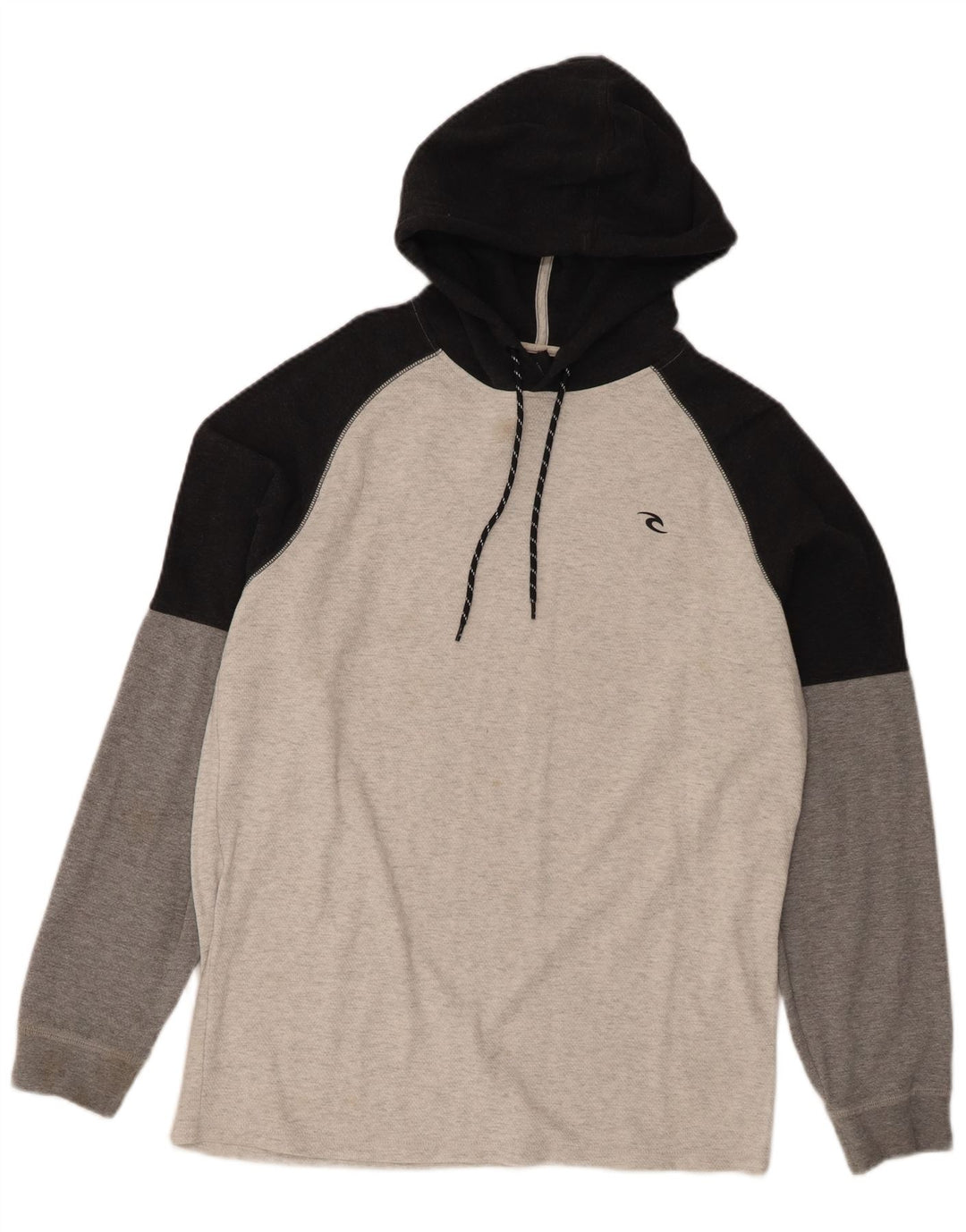 Rip Curl Haut à capuche pour hommes à manches longues en coton color block gris moyen