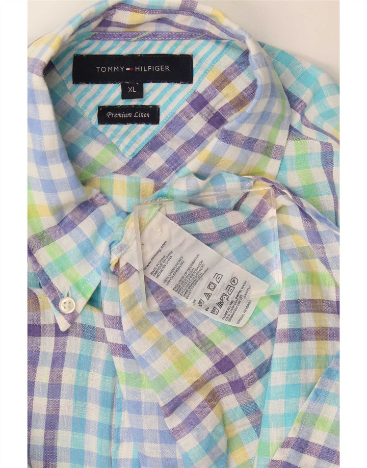 Tommy Hilfiger Chemise Homme XL Multicolore Vichy Lin