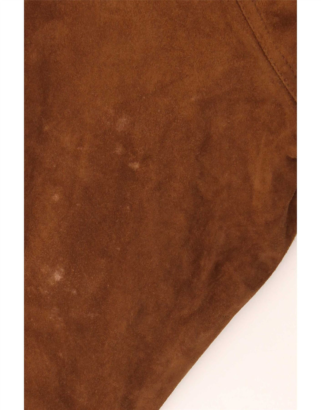 vintage Mens Suede Bomber Jacket IT 54 2XL Cuir Marron