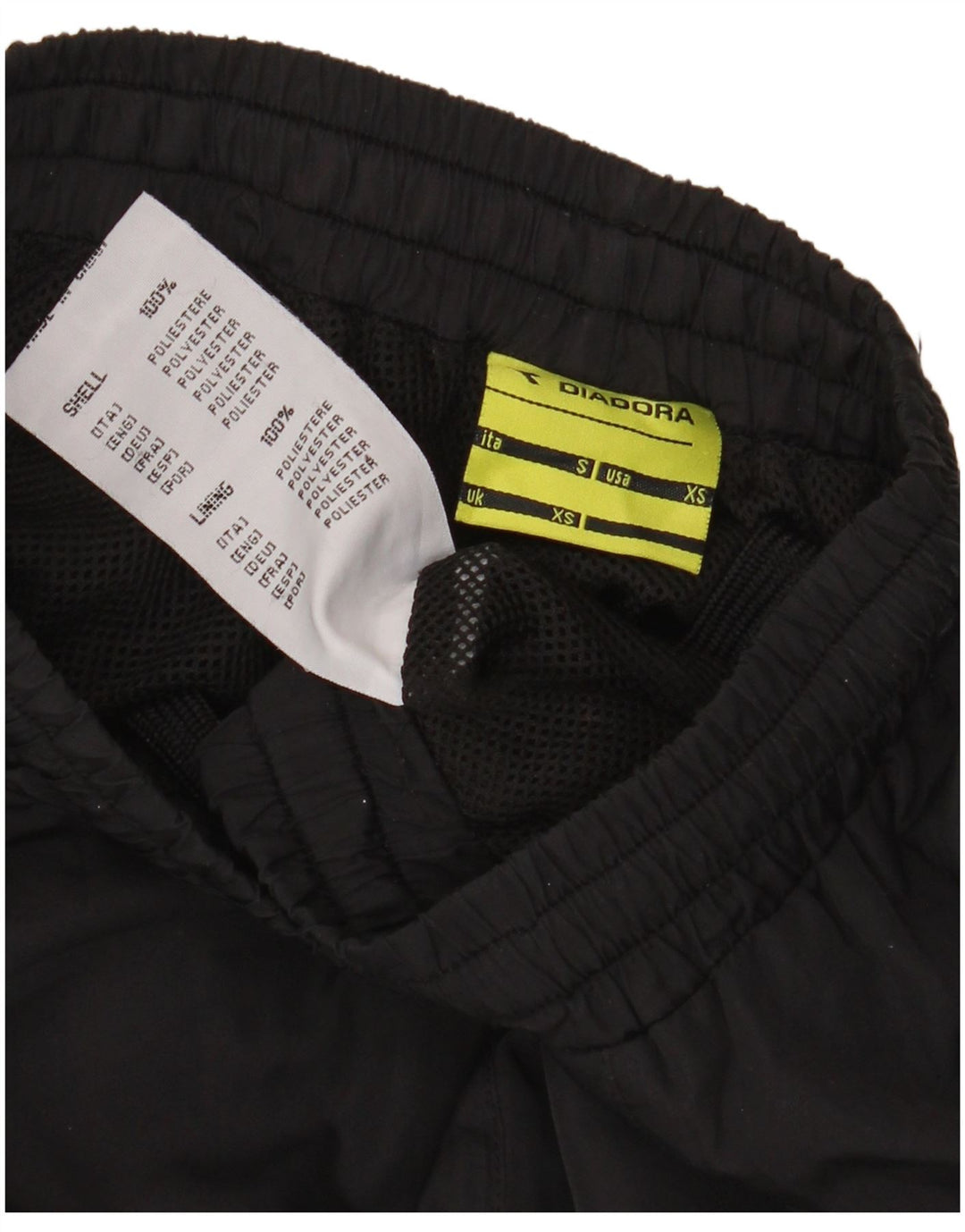 Diadora Pantalon De Survêtement XS Noir Polyester Homme