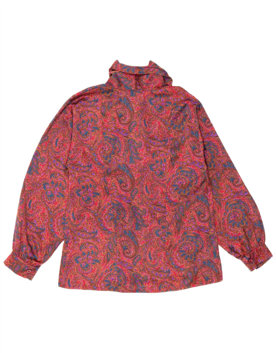 Luisa Spagnoli Chemisier Femme UK 10 Petit Rouge Paisley Polyester