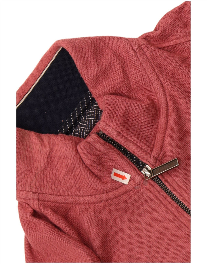 Ted Baker Sweat-shirt à col zippé pour homme Taille 4 Grande Viscose Rose