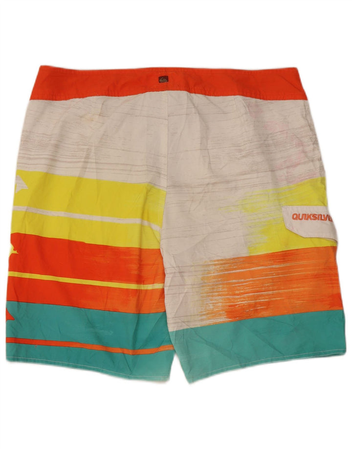 Quiksilver Short de Bain Graphique Homme Large Rayé Multicolore