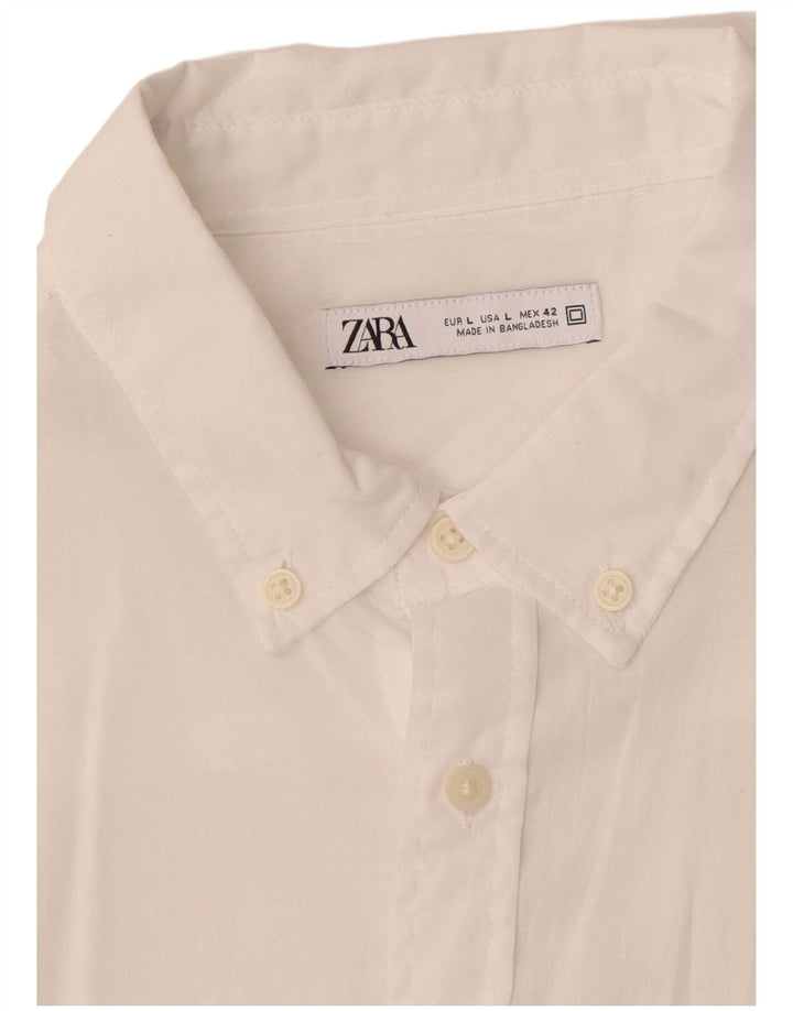 Zara Chemise Homme Large Blanc