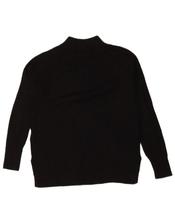 Marks & Spencer Pull surdimensionné à col zippé pour femme UK 6 XS Noir