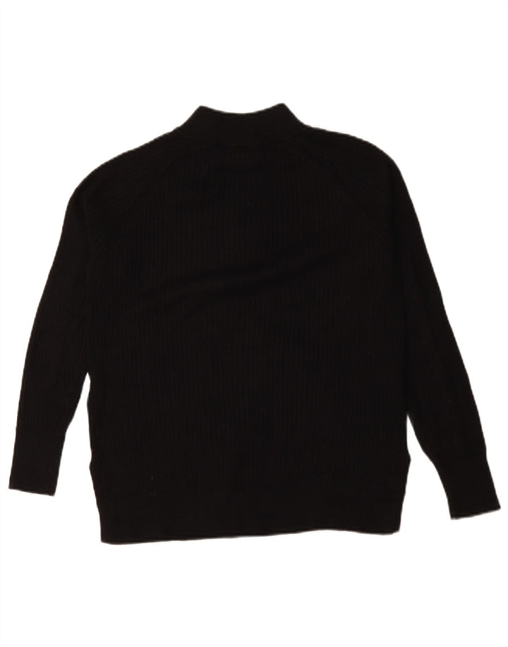 Marks & Spencer Pull surdimensionné à col zippé pour femme UK 6 XS Noir