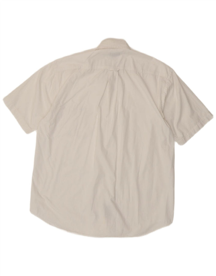 Gant Chemise à manches courtes pour hommes, coupe régulière, grand coton blanc