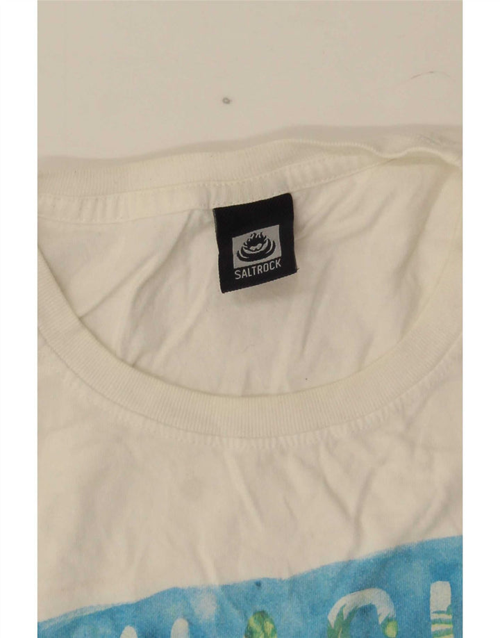 Saltrock T-Shirt Graphique Homme Blanc Moyen Coton