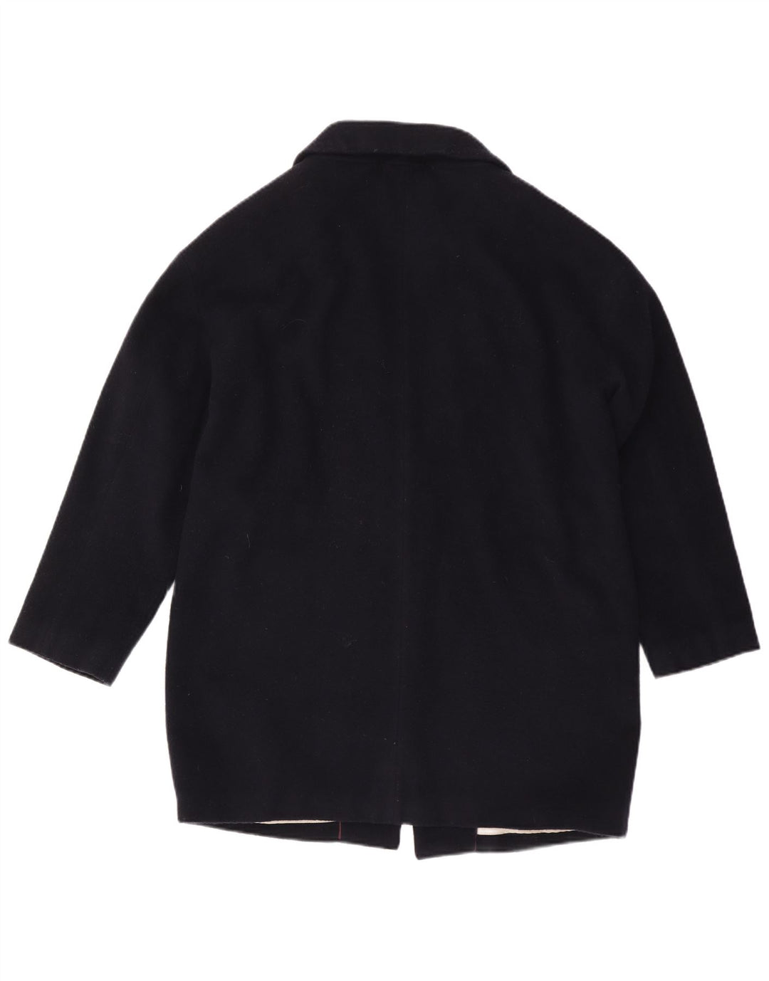 CREW CLOTHING Manteau Femme UK 14 Grande Laine Bleu Marine