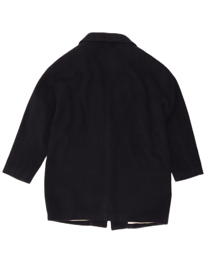 CREW CLOTHING Manteau Femme UK 14 Grande Laine Bleu Marine