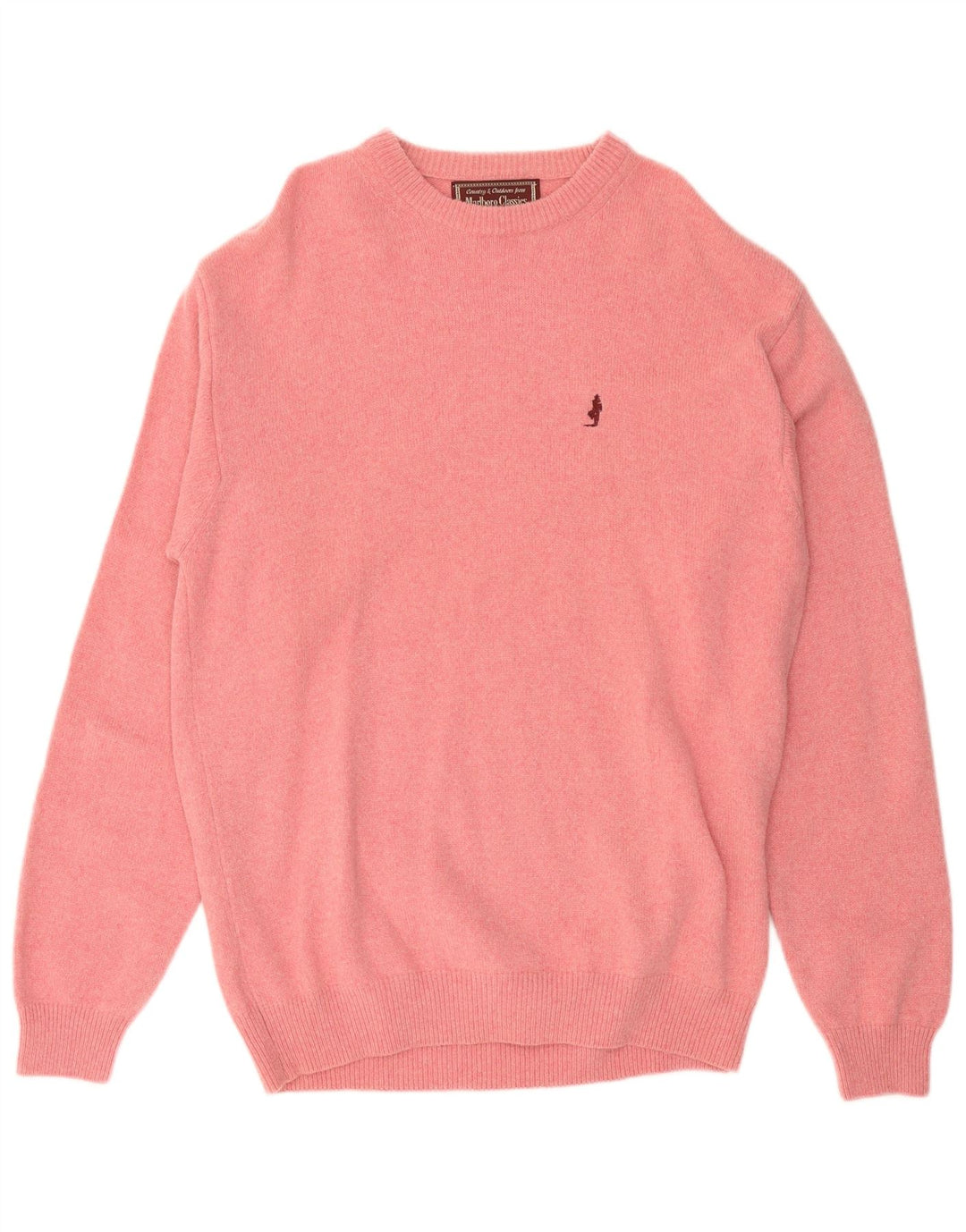 MARLBORO CLASSICS Pull col rond homme XL laine rose