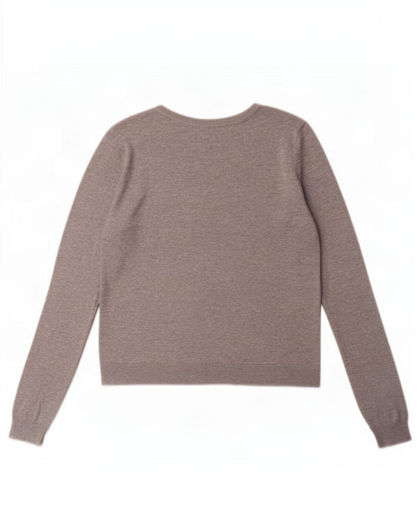 Oasis Pull col bateau pour femme UK 10 Petit Gris Coton