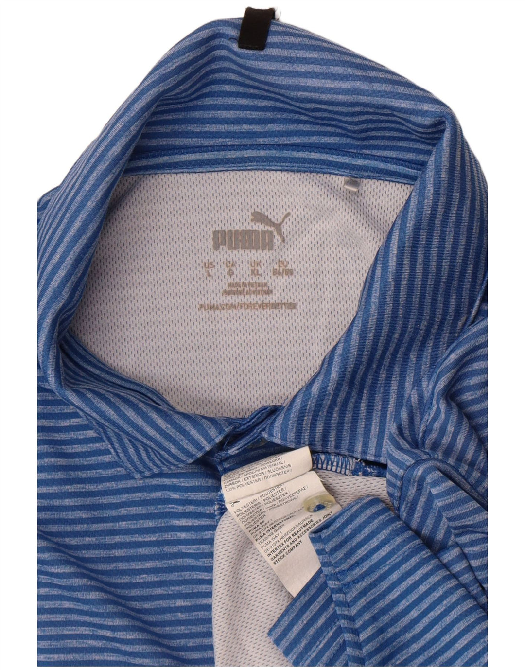Puma Polo XL Homme Bleu Rayé Polyester