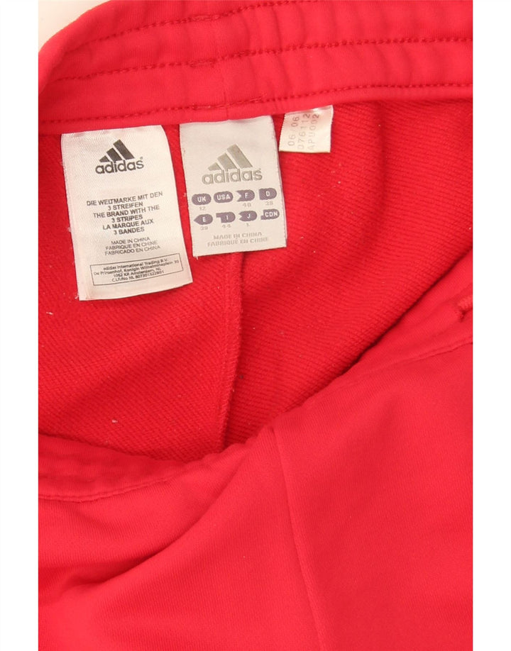 Adidas Pantalon de survêtement pour femme UK 12 Rouge moyen Polyester