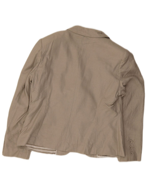 Marks & Spencer Veste blazer à 3 boutons pour femme UK 16 Large Vert Lin
