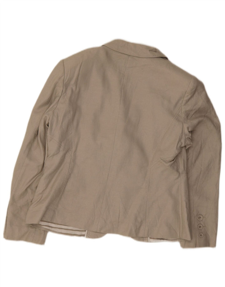 Marks & Spencer Veste blazer à 3 boutons pour femme UK 16 Large Vert Lin
