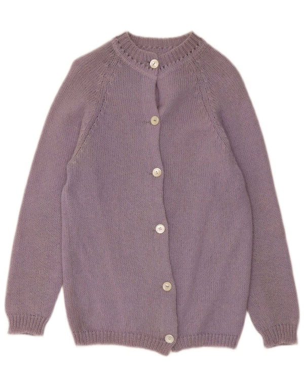vintage Femme Cardigan Pull UK 10 Petit Violet