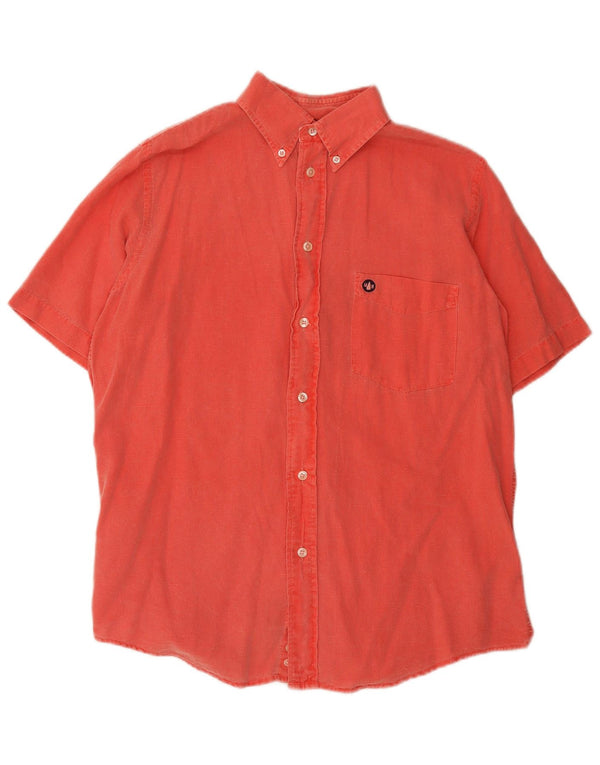 Murphy & Nye Chemise à Manches Courtes Homme Rouge Moyen Coton