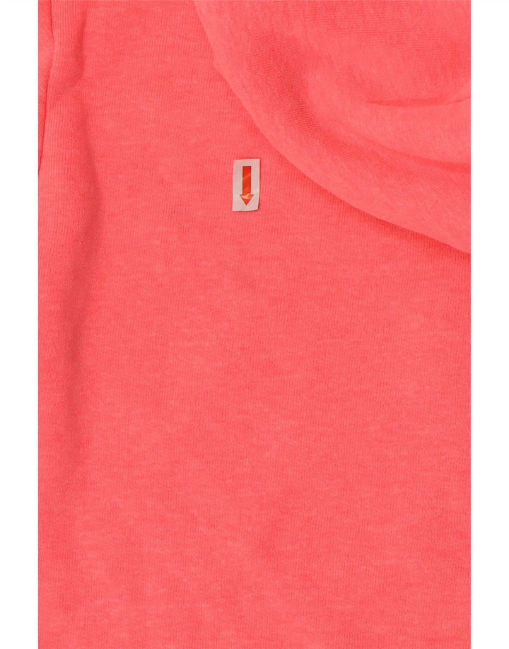 Superdry Pull à capuche graphique pour femme UK 14 Coton rose moyen
