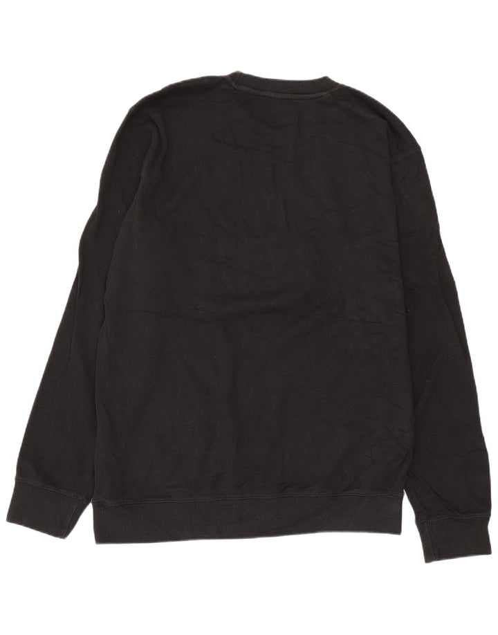 Kappa Homme Graphic Sweatshirt Jumper XL Noir Coton