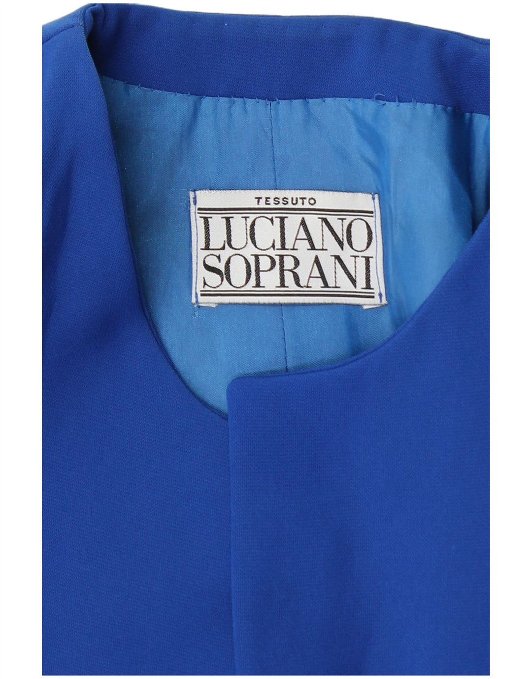 Luciano Soprani Veste blazer 3 boutons pour femme UK 14 Bleu moyen