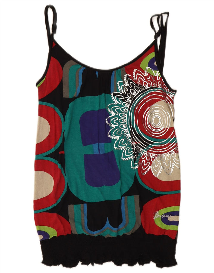 DESIGUAL Femme Cami Top UK 12 Moyen Multicolore Géométrique