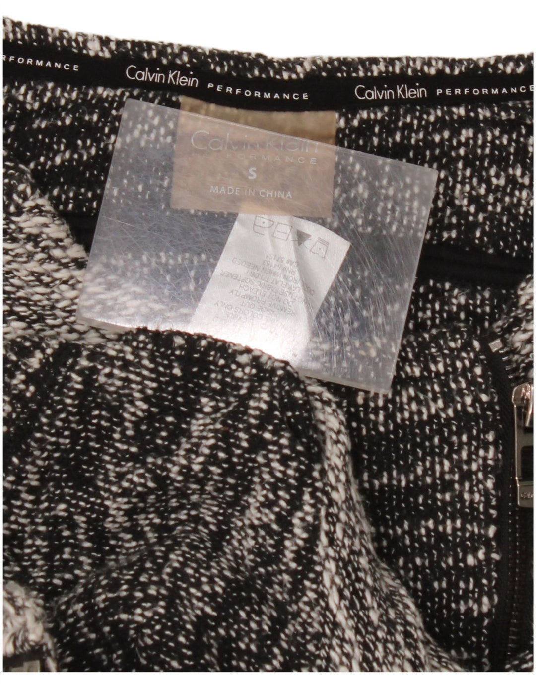 CALVIN KLEIN Veste blazer courte pour femme UK 10 Petit gris color block en coton