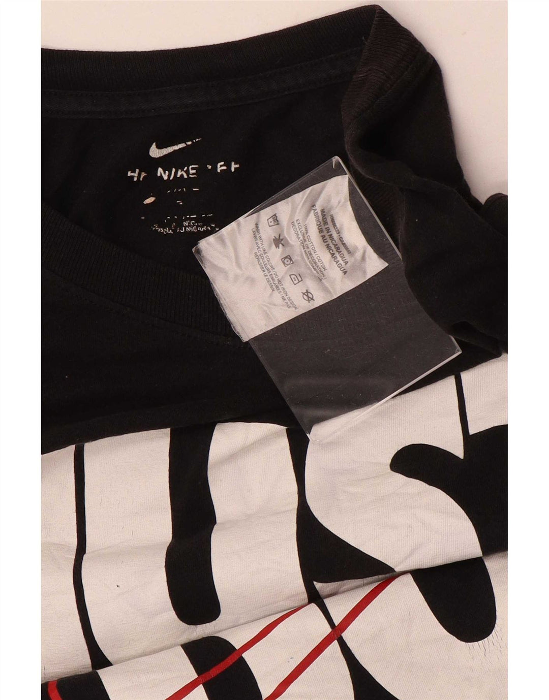 Nike T-shirt graphique pour homme en coton noir Taille L