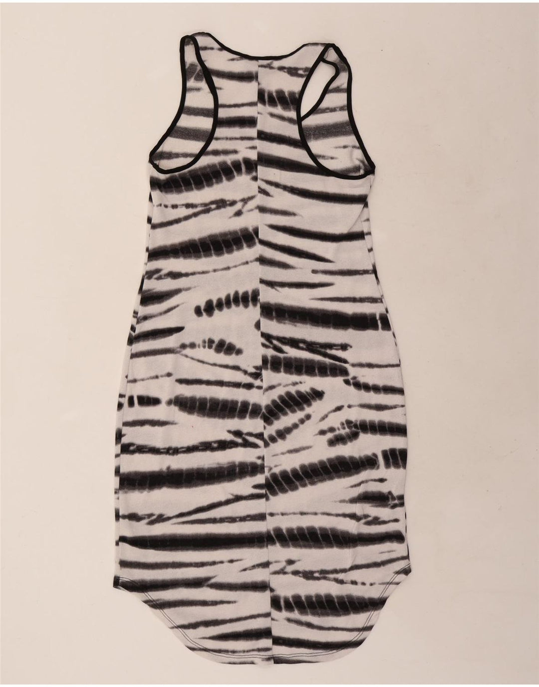 MOSSIMO Robe t-shirt sans manches pour femme UK 42 Blanc moyen Tie Dye