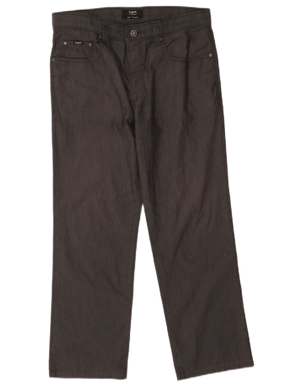 Bugatti Pantalon décontracté droit Cordoba pour homme W34 L26 Gris chevrons