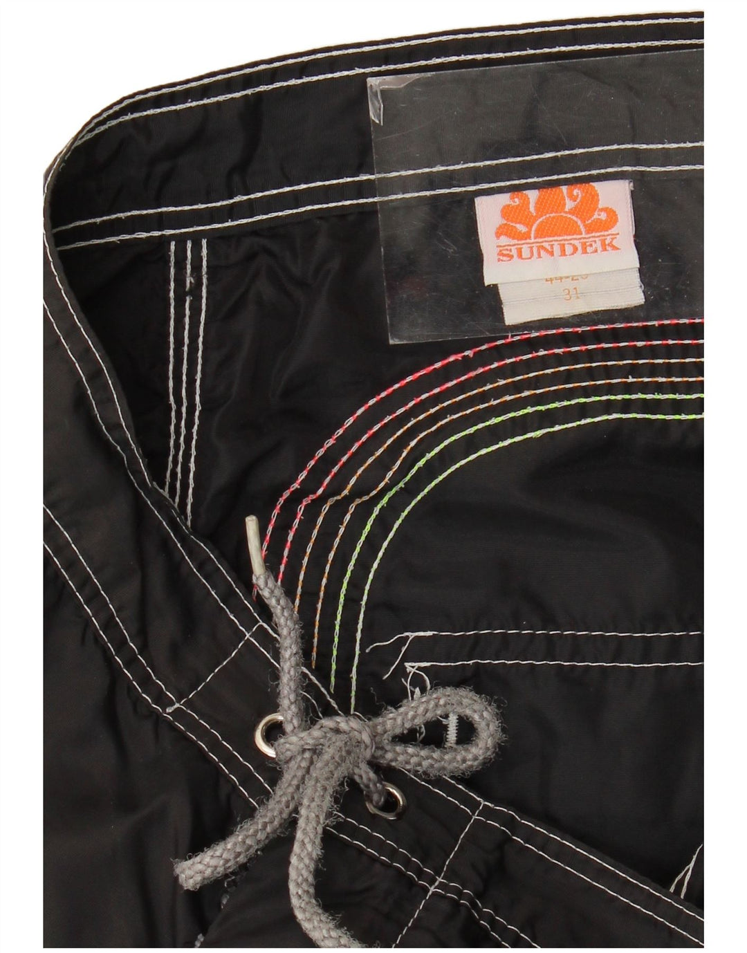 Sundek Short de bain homme en nylon rayé noir moyen