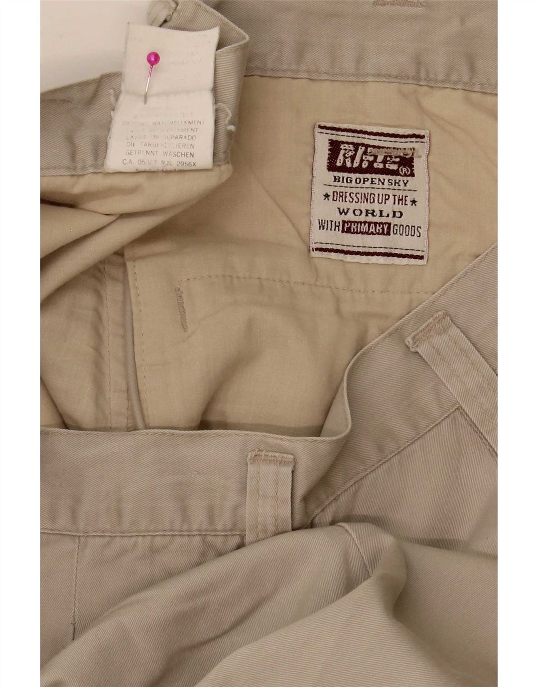 Rifle Short Chino Pegged Homme W33 Coton Beige Moyen