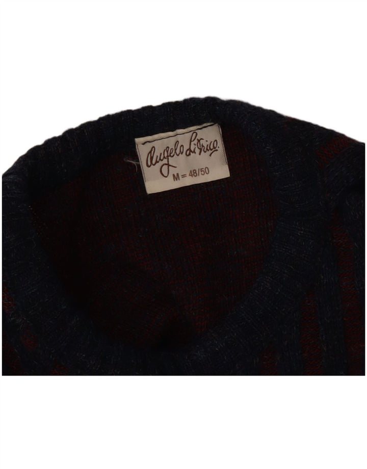 Angelo Litrico Pull col rond pour homme EU 48/50 Bleu moyen géométrique