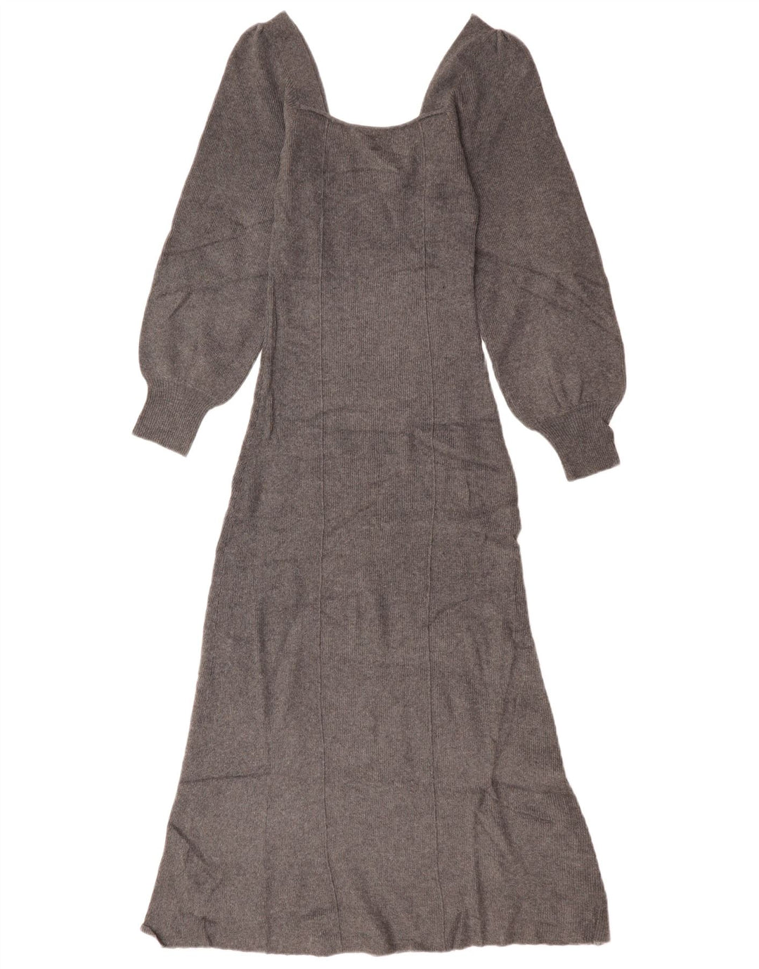ZARA Robe pull à manches longues pour femme UK 8 Small Gris Acrylique