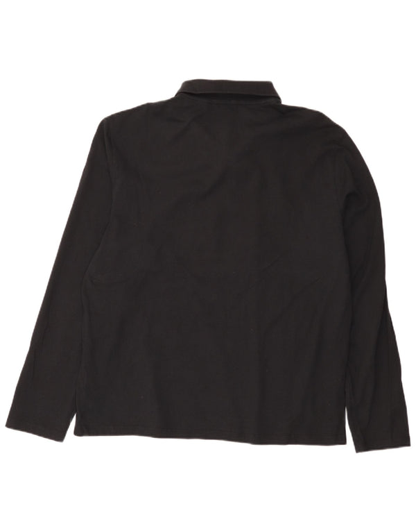 Calvin Klein Polo à manches longues pour homme en coton noir Taille L