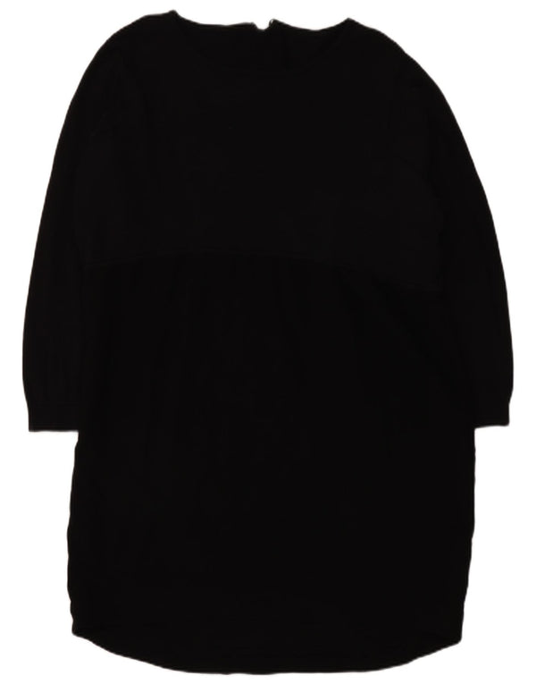 French Connection Robe pull à manches 3/4 pour femme UK 16 Large Noir Classique