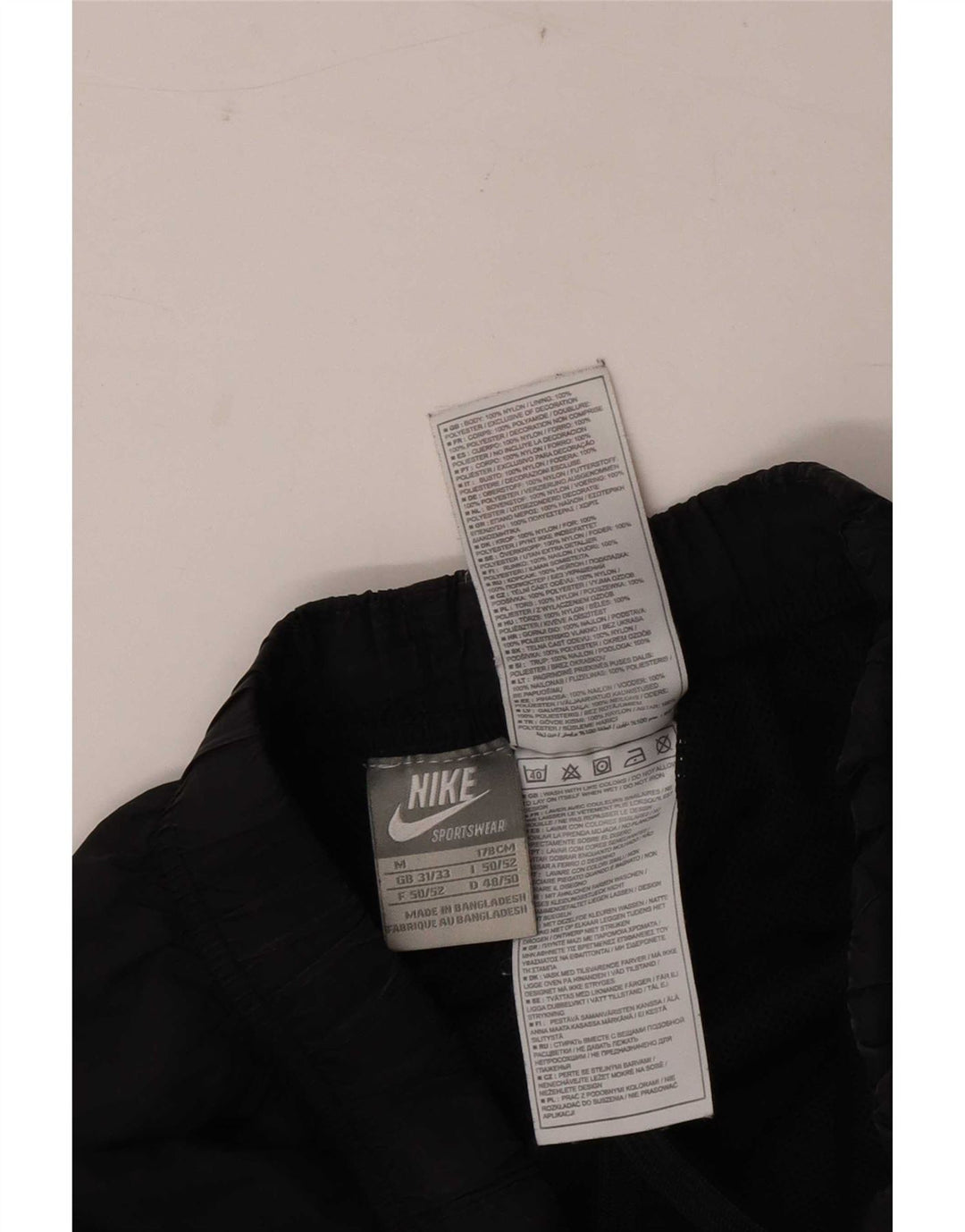 Nike Pantalon de survêtement en nylon noir moyen pour homme