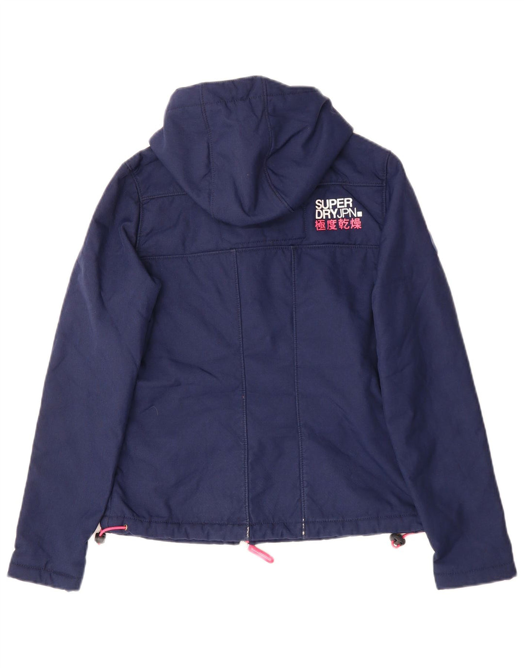 Superdry Veste coupe-vent à capuche pour femme UK 6 XS Bleu marine Polyester