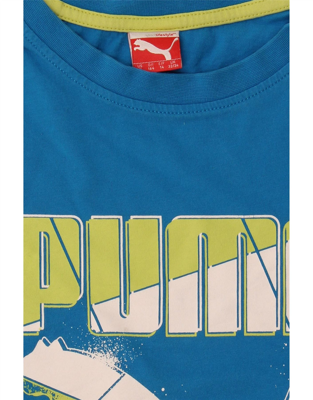 Puma T-Shirt Graphique Garçon 13-14 ans Bleu