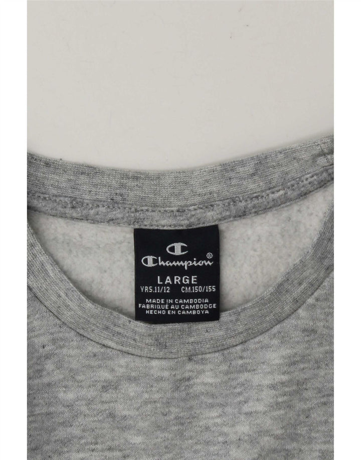 Champion Sweat-Shirt Graphique Garçon 11-12 Ans Grand Gris Moucheté