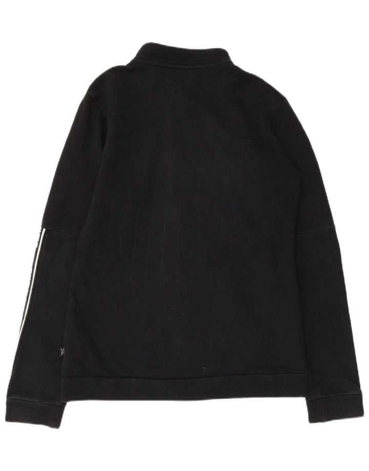 PUMA Boys Graphic Tracksuit Top Jacket 15-16 Years Black Cotton