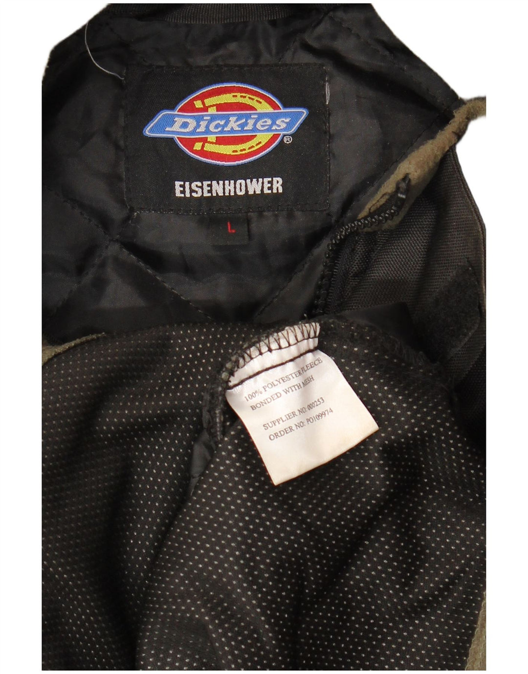 DICKIES Veste coupe-vent Eisenhower Golf Club pour homme UK 40 Large Noir