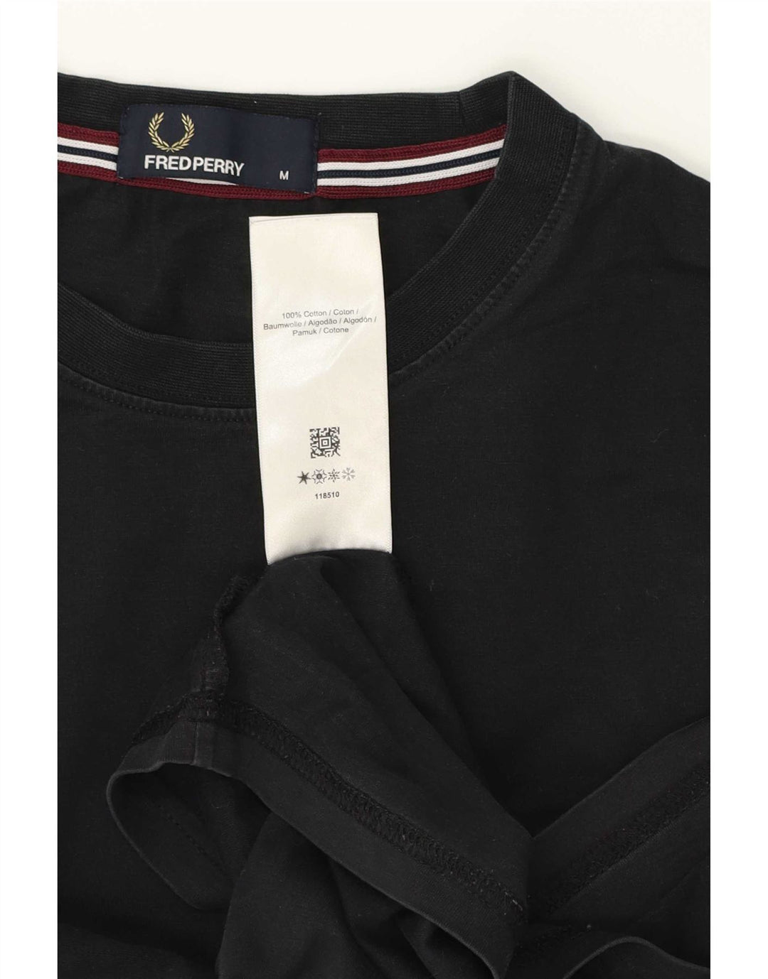 Fred Perry T-Shirt Homme Noir Moyen Coton