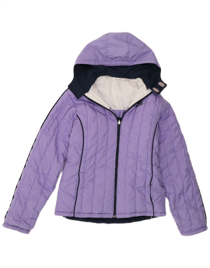 Nike Veste rembourrée à capuche pour fille 13-14 ans XL Violet Colorblock Polyester