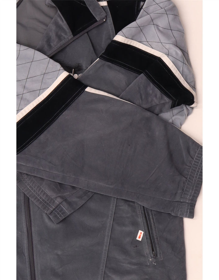 DIADORA Veste de survêtement en velours graphique pour homme UK 46 XL Gris Colorblock
