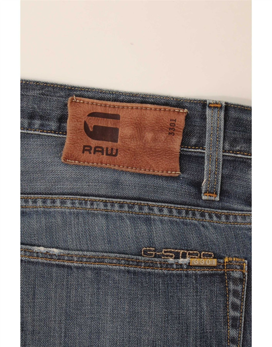 G-Star Jean droit effet vieilli W38 L34 homme bleu